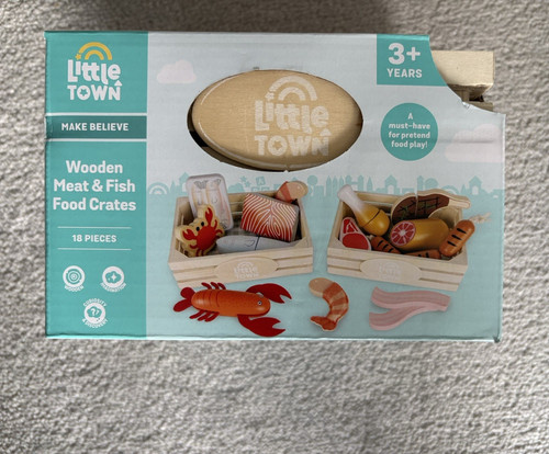 Little town wooden meat - wooden, &