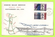 G.B. 1964 Forth Road Bridge ordinary set on First Day Cover, Southampton