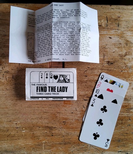 Vintage card trick the famous - trick-,