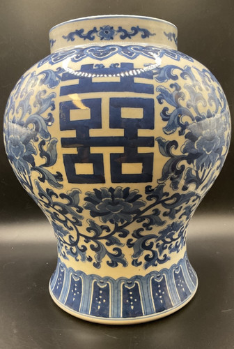 Vintage chinese blue white - chinese,