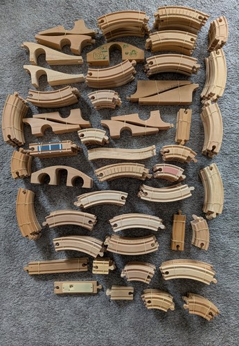 Large wooden toy train - large,