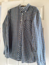 Ben Sherman XL long sleeve Shirt blue/yellow check - unwanted gift/never worn 