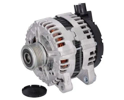 Alternator with freewheel belt