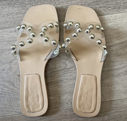 Zara clear slider flatsandals - zara,