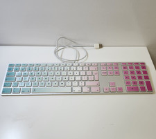 Genuine Apple A1243 Wired USB Qwerty Keyboard with Custom Stickers