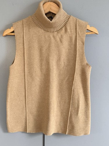 Zara camel sleeveless roll - zara,