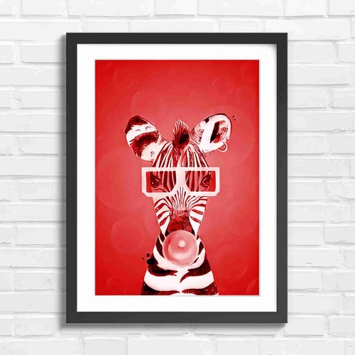 Fun zebra with glasses - fun,