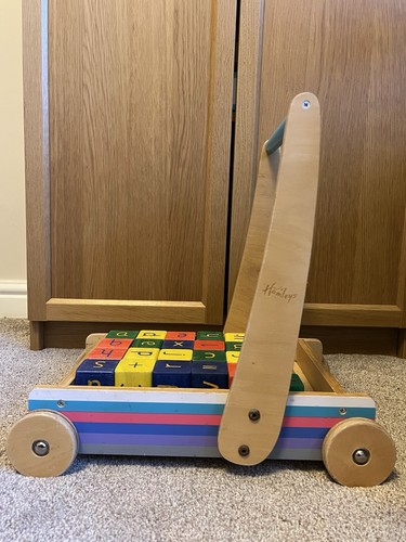 Wooden walker with blocks - walker,