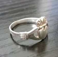 Claddagh Ring 925 Sterling Silver Size: N 1/2 , 1.8g
