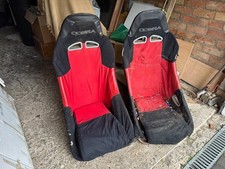 Pair Cobra race rally car lightweight Bucket Seats - Red