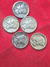 Lot Of 5 Nice Merc Dimes
