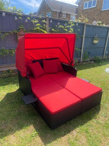 Outdoor rattan daybed patio - pc,