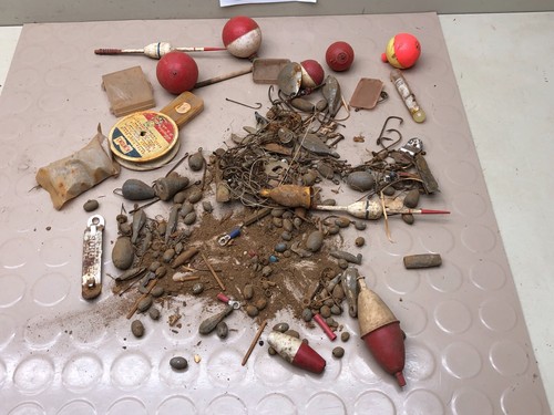 Lot fishing gear from - lot, of
