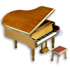 Brown Wooden Piano Music Box With Sankyo Musical Movement (60 Tunes Option)