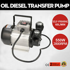 550W Motor Electric Oil Pump Transfer Fuel Diesel Fluid Extractor Pump 230 Volt