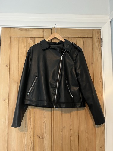 Women faux leather jacket - faux,