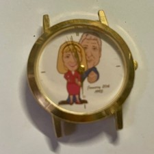 Vintage Bill Clinton Backwards Running Novelty Quartz Watch no band