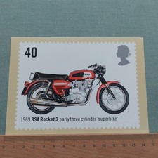 Vintage Postcard Motorcycles (1969 BSA Rocket 3)
