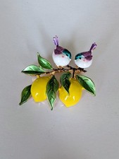 Delightful Enamel Bird And