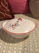 Crown Devon Stockholm Red Deer Serving Dish Bowl Tureen w/ Lid