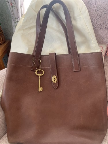 Fossil leather large tote - leather,