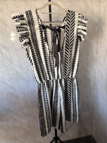Ladies black white playsuit - black,