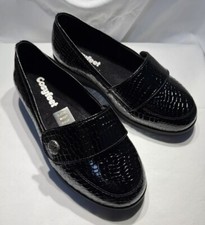 BNWOT Cosyfeet Carmen Black Patent Croc Comfort Shoes Extra Roomy 6E Size 5.5