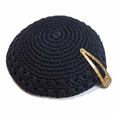 Simple Blue Knitted Yarmulke