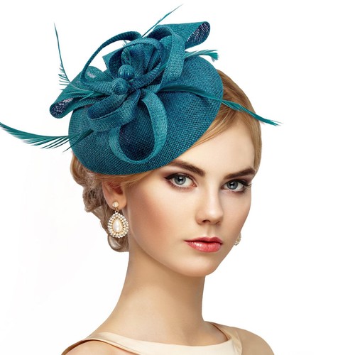 Derby sinamay fascinator hat - sinamay,