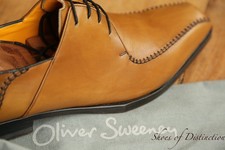 Oliver Sweeney Drifter Tan Leather Derby Lace Up Shoes UK 9.5 US 10.5 EU 43.5