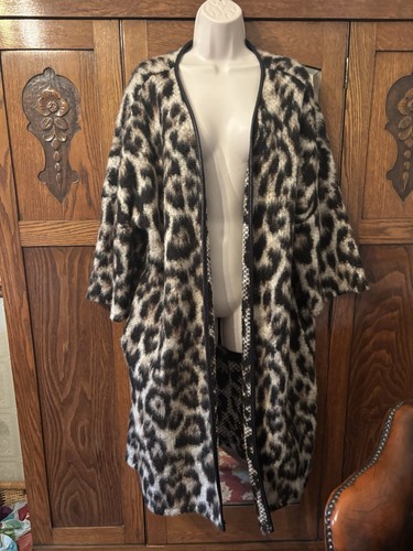 Long leopard cardigan - long, large