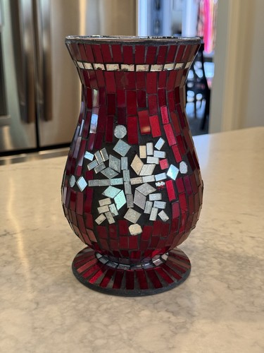 Mosaic burgundy silver - mosaic, &