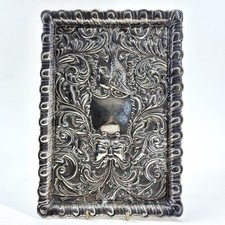 Antique EPNS Silver Plated Serving Tray Bird Scroll Embossed
