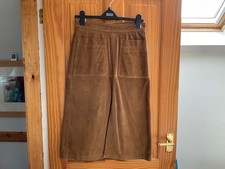 Marks And Spencer Suede Leather Women’s midi Skirt size 10 new without tags 
