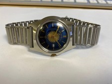 Vintage West End Watch Blue Dial Manual Wind Wrist Watch 35mm (W19)