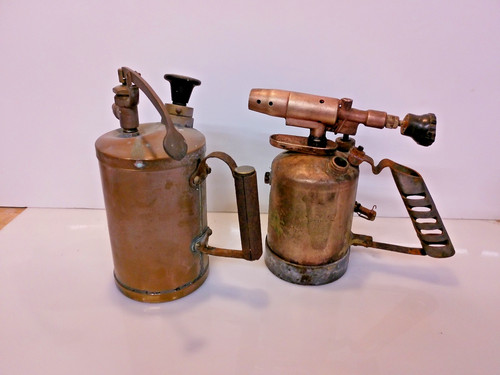 Vintage brass pump sprayer - brass, &