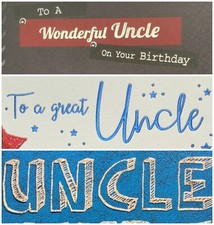 Uncle birthday card, various