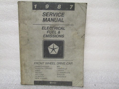 1987 service manual electrical - 1987,