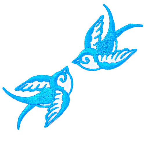 Pair colourful swallows - pair, of