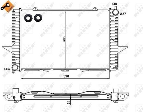 Nrf radiator for volvo v70 - nrf,