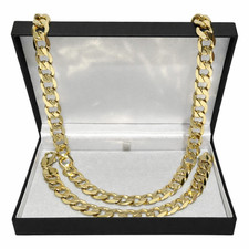 9ct Gold Cuban Curb Set, 12mm