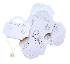 Jewellery Display Cards White