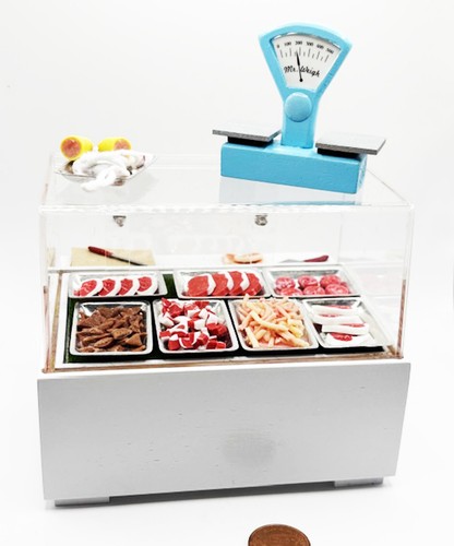 Dolls house butchers - dolls, shop