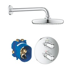 GROHE Grohtherm 1000 1 way Concealed Shower Set Rainshower Head & Arm 34582001
