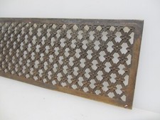 Victorian Brass Air Vent Grate Grille Cover Antique Georgian Gilt Old 4.5"x14.5"