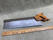 GOOD 14" BRASS BACK SAW BY