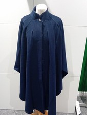 Harrods Vintage Harold Huberman / Liazon Navy Cashmere & Wool Wrap Popper Fasten