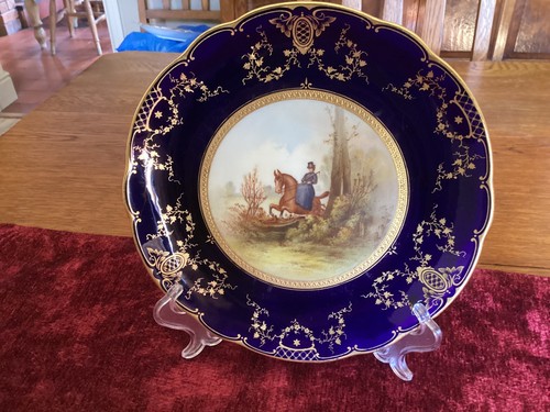 Coalport hunting scene cabinet - coalport,
