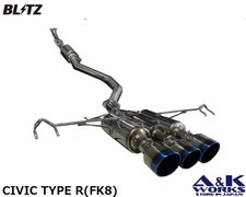 BLITZ 63174V NUR-SPEC Exhaust system TITAN VSR TAIL for HONDA CIVIC TYPE-R FK8