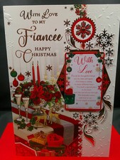 FIANCEE CHRISTMAS CARD 9"X6"